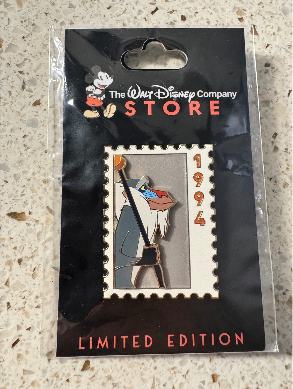 DEC TWDC Commemorative Animal Stamp Rafiki LE Pin from The Lion King LE 250